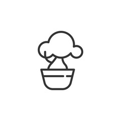 Bonsai icon. Vector Illustration