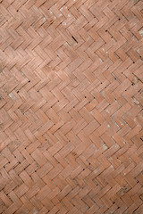 Close up of woven leaves texture