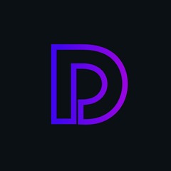 Letter d line style logo