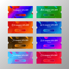 E-coupon abstract colorful background