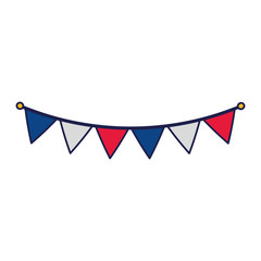 Obraz premium Blue white and red banner pennant vector design