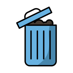 garbage waste fill style icon