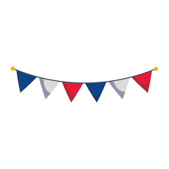 Blue white and red banner pennant vector design