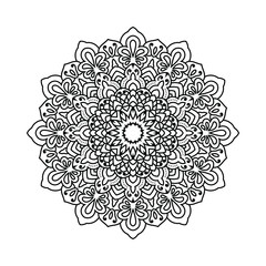 Floral Ornament Mandala Yoga Vector