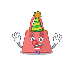 smiley clown women handbag cartoon character design concept