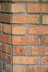 Obraz premium Red wall of a house exterior