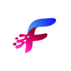 Letter f splash logo design