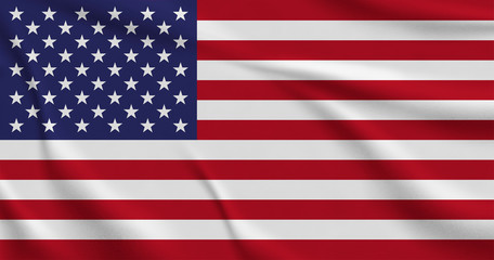 Fototapeta premium USA Politics News Concept: USA Flag . Closeup , 3D illustration of a waving flag.