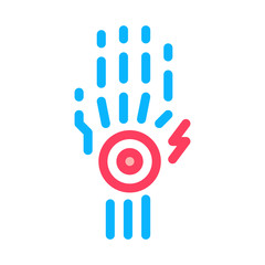 arthritis of wrist icon vector. arthritis of wrist sign. isolated contour symbol illustration