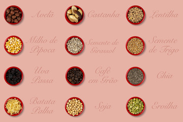 Bowl with culinary ingredients