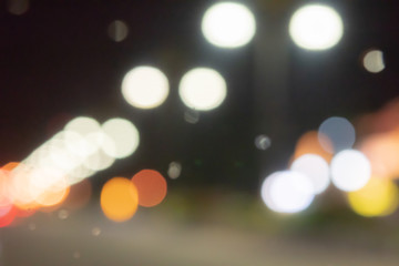 Abstract and blurred background: Bokeh street light