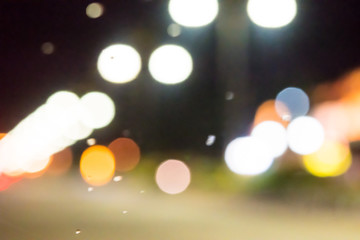Abstract and blurred background: Bokeh street light