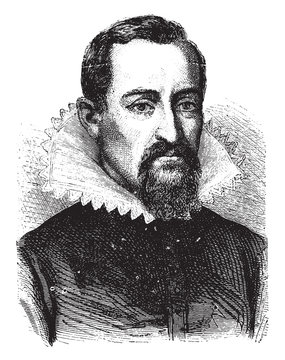 Johannes Kepler, vintage illustration.
