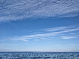 blue sky and sea