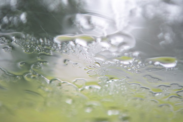 water drops on window glass.