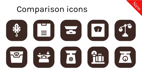 comparison icon set
