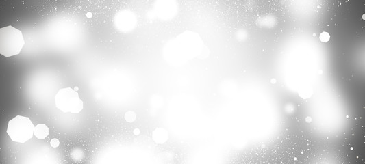 Banner Beautiful Octagon particles bokeh lights Glitter Defocused with soft light abstract background	