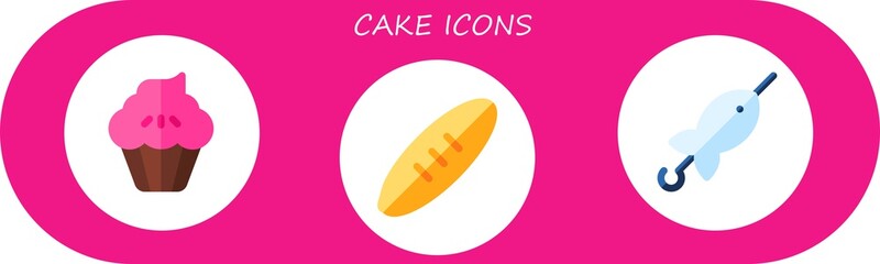 cake icon set