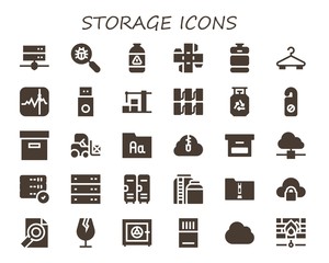 storage icon set