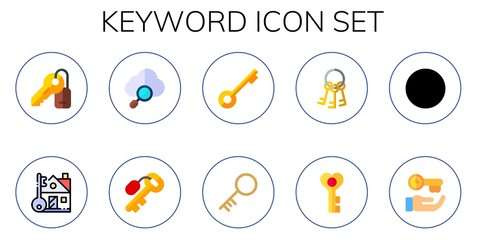 keyword icon set