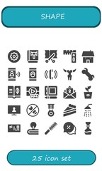 Modern Simple Set of shape Vector filled Icons