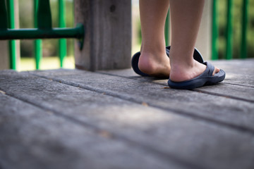 little boy's feet