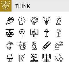 think simple icons set