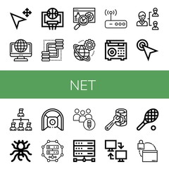 net icon set