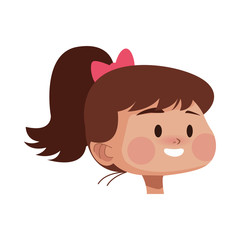 young woman head avatar character