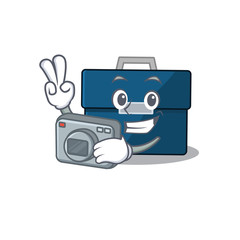 a professional photographer business suitcase cartoon picture working with camera