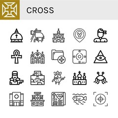 Set of cross icons