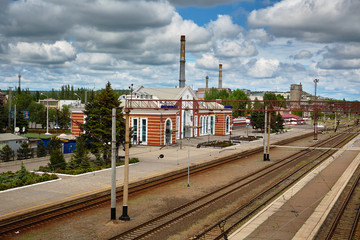 Railway station in quarantine covid-19. Kramatorsk, Donetsk region, Ukraine