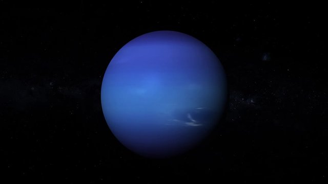 Neptune planet of the Solar system rotation in high quality. Science wallpaper. Neptune  Planet in rotation , solar system planets, view from space 