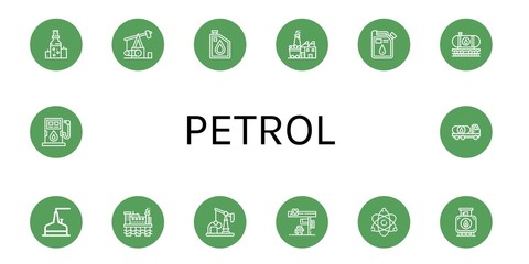 petrol icon set