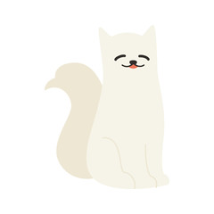 cute samoyed dog vector