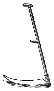 recommend clip art: Big Sickle, vintage illustration.