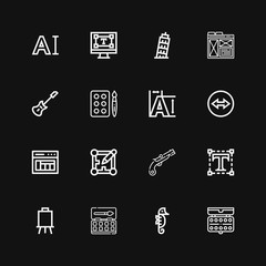 Editable 16 artwork icons for web and mobile