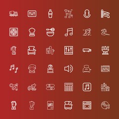 Editable 36 mixer icons for web and mobile