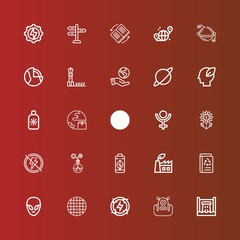 Editable 25 solar icons for web and mobile