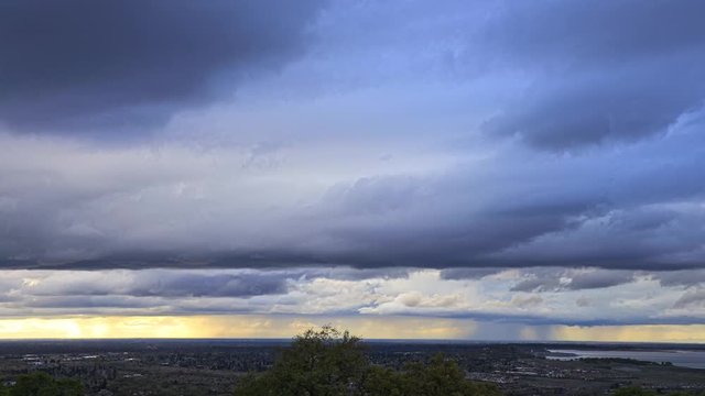 Rain Storm Rolling Across Northern California - time lapse