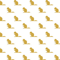 beavers animals rodents silhouettes pattern