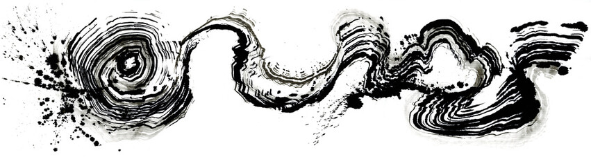 書道 しぶき 毛筆イラスト Wall Mural Wallpaper Murals lto