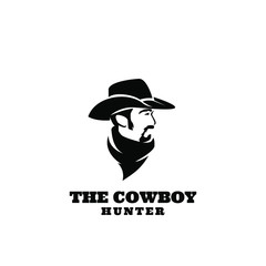 american Western Bandit Wild West Cowboy Gangster with Bandana Scarf Mask Logo illustration