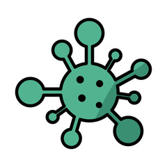 coronavirus particle pandemic fill style icon