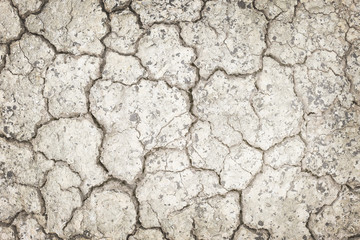 Dry soil surface with cracks under high solar activity and lack of moisture