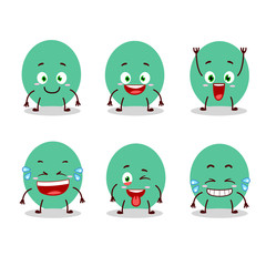 Cartoon character of green baloon with smile expression