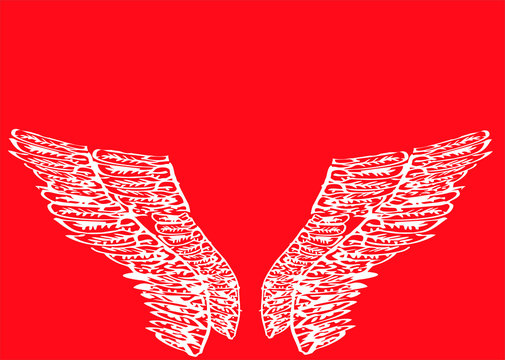 Karuda fighting and grab Naga with big wings.