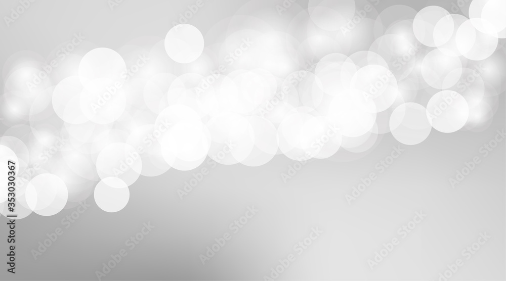 Wall mural abstract background bubbles bokeh blurred. bubbles soft gray for graphic banner. grey background wit