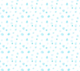水彩タッチ　手描きドット　シームレスパターン