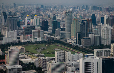  panoramic skyline of Bangkok from King Power Mahanakhon, Bangkok, Thailand